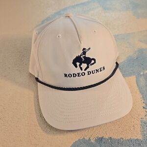 Rodeo Dunes Roggen CO Dream Golf Rope Hat Bronco Ranch Poly Snapback Mid USA EUC